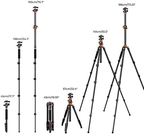 K F Concept Inch Cm Camera Tripod Transverse Center Column